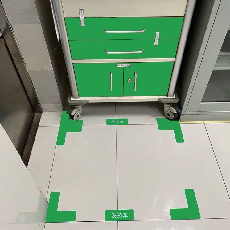 Nhãn dán định vị máy tính để bàn hình chữ L 5s6s Xưởng quản lý Mặt đất Nhãn dán định vị bốn góc ESUB