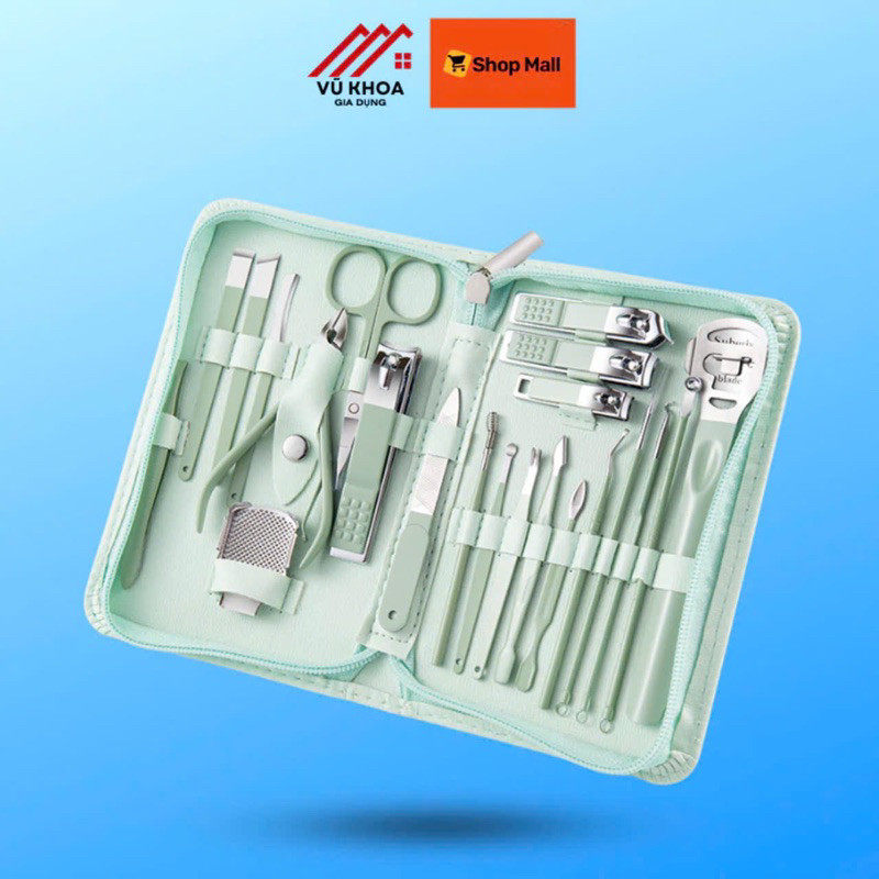 Bộ Dụng Làm Nail - Bộ Bấm Móng Tay 22 Chi Tiết Làm Sạch Sẽ Móng Chân Móng Tay Tập Làm Nail