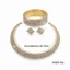 Bộ vòng cổ bông tai ROLY, Bộ trang sức pha lê lấp lánh Diamante, Vòng đeo tay bông tai thanh lịch Dây chuyền cổ nữ