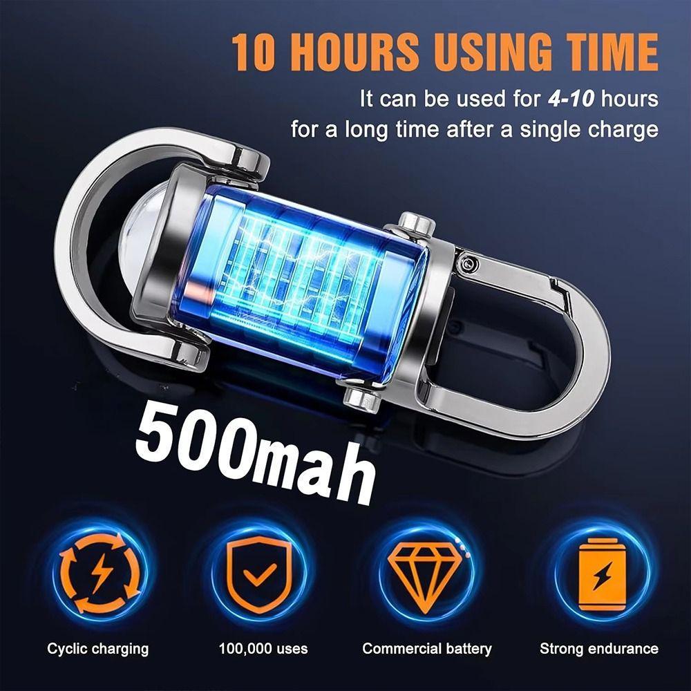 Đèn pin móc khóa MARGREDY, Đèn pin LED có thể sạc lại USB Mini, với đèn đỏ & xanh Đèn lồng cắm trại di động siêu sáng Tìm kiếm đi bộ đường dài