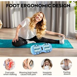 Con lăn massage chân đôi di động 2026 Con lăn mát xa chân cho Plantar Fasciitis Giảm và cải tiến tuần hoàn Con lăn massage chân kép Công cụ để sử dụng văn phòng tại nhà cầm tay nhỏ gọn