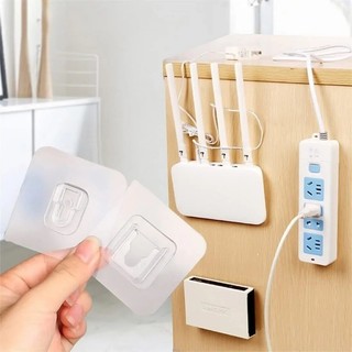 5 / 10 / 15 Cặp Móc treo tường lưu trữ dính chắc chắn trong suốt - Miếng dán cố định hai mặt chống thấm nước