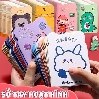 sổ tay set 20 cuốn mini cầm tay, kích thước A7 nhỏ gọn dễ thương, trang kẻ ngang để ghi chép, văn phòng phẩm học sinh