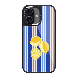 CASECASE X Vỏ sọc chanh Chống trầy xước Vỏ kính hút từ tính cho IPhone 17 Air 16 15 14 Pro Max Plus Ốp lưng cứng có hộp khắc logo