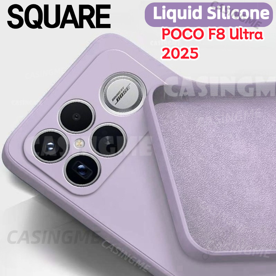 POCO F8 Ultra 2025 Vỏ Lỏng Vuông Cho POCO F8Ultra PocoF8Ultra PocoF8 F8 Pro Ultra 4G 5G 2025 Ốp lưng Silicon Mềm Chống Sốc