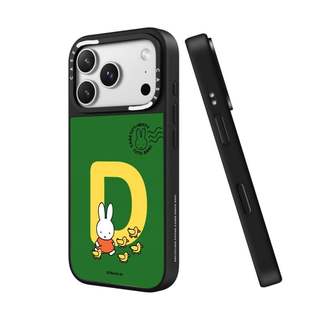 CASECASE X Miffy Custom Initial-D Case Miff Black & Sliver Mirror Vỏ iPhone hút từ tính cho iPhone 17 Air 16 15 14 13 12 Pro Max Plus Ốp lưng cứng có hộp khắc logo