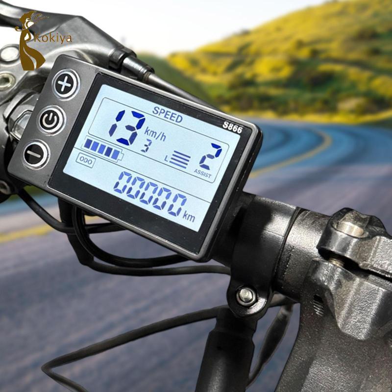 Xe Đạp Điện LCD S866 Đồng Hồ Hiển Thị 24V 36V 48V Ebike Màn Hình LCD Điều Khiển