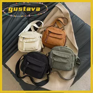 Túi đeo vai GUSTAVA, Túi xách vuông nhỏ vải nhung có dây kéo, Phụ kiện du lịch nhiều lớp thời trang Túi xách nữ đa năng dành cho nữ