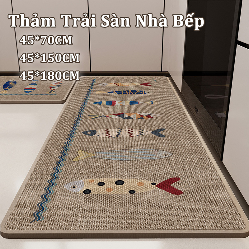 Thảm Trải Sàn Nhà Bếp, Thảm Cho Phòng Tắm, Chống Trượt, Nhanh Khô, Hấp thụ nước, Bụi bẩn, Trang Trí Nhà