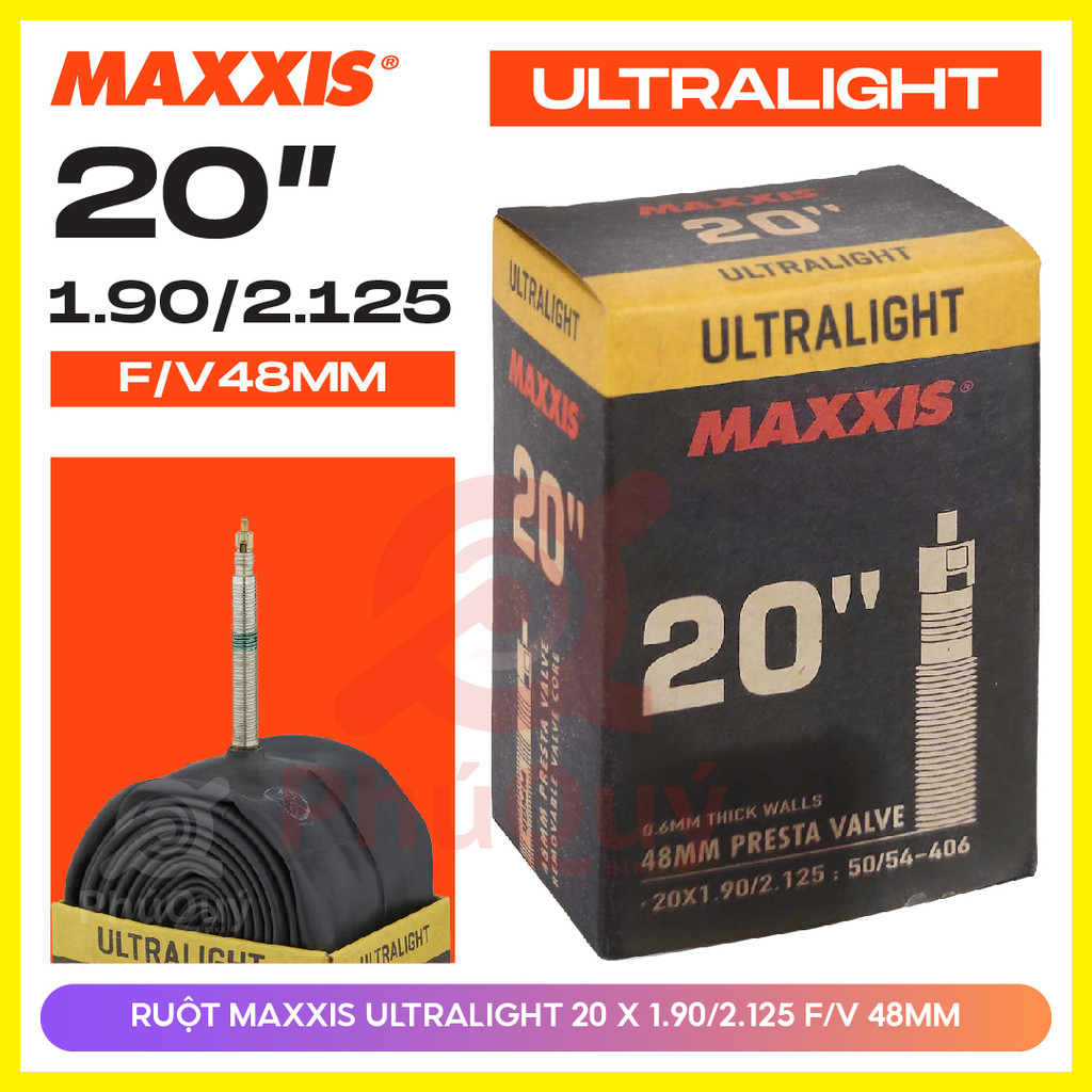 RUỘT SĂM XE ĐẠP MAXXIS  ULTRALIGHT  SIÊU MỎNG SIÊU NHẸ - ĐỦ CÁC THÔNG SỐ