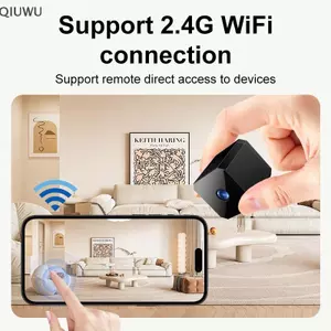 Camera an ninh WiFi QIUWU HD - Tầm nhìn ban đêm ngoài trời, Thiết kế khối lập phương, Xem từ xa.