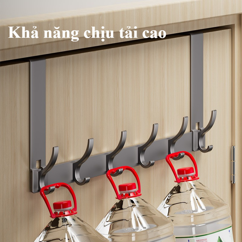 Thanh Móc Treo Sau Cửa Không Khoan Đục,giá treo áo khoác,nhôm cao cấp chống gỉ, tiết kiệm không gian