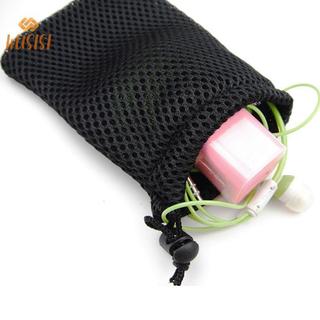 [WUSISI] 3 Túi đựng dây rút bằng lưới Nylon Túi đựng hoạt động du lịch & ngoài trời đa năng cho sản phẩm kỹ thuật số MỚI