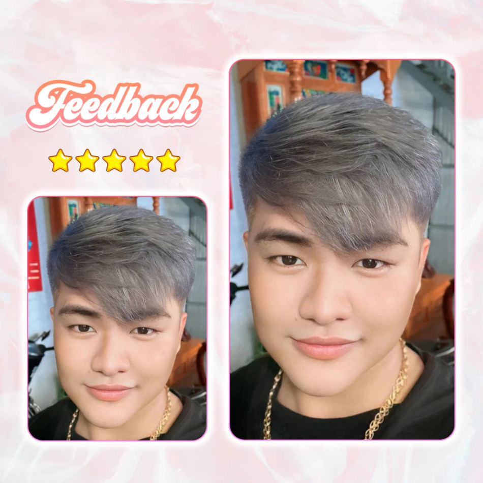 Thuốc nhuộm tóc, thuốc nhuộm tóc Xám Khói, tặng kèm oxy trợ dưỡng và bao tay | Trunghair