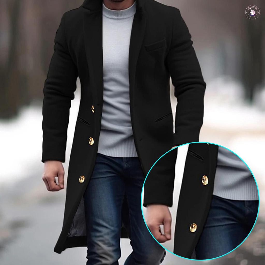 Nam Jacket Dài Lớn Mềm Mại, Lined Ấm Áp, Chống Gió - Phù Hợp Mặc Mỗi Ngày