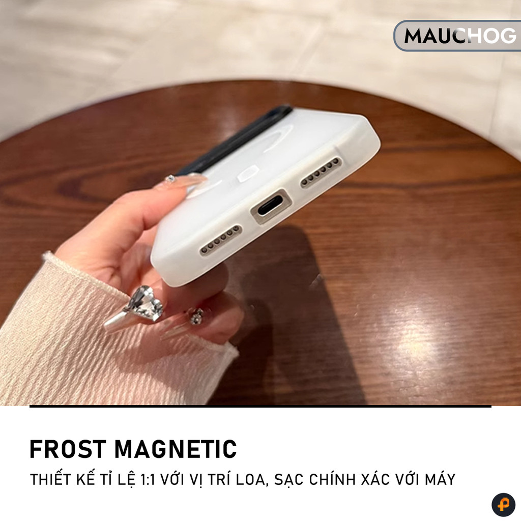 Ốp Nhám Mờ Chống Vân Tay Nút Bấm Kim Loại Bảo Vệ Camera Cho Điện Thoại iPhone 17 Pro Max 16 15 14 13