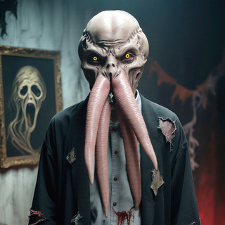 Halloween Cosplay Đáng Sợ Người Ngoài Hành Tinh Mũ Đội Đầu Tạo Một Không Khí Đáng Sợ Thiết Kế Món Quà Tuyệt Vời Cho Vai Người Hâm Mộ Chơi