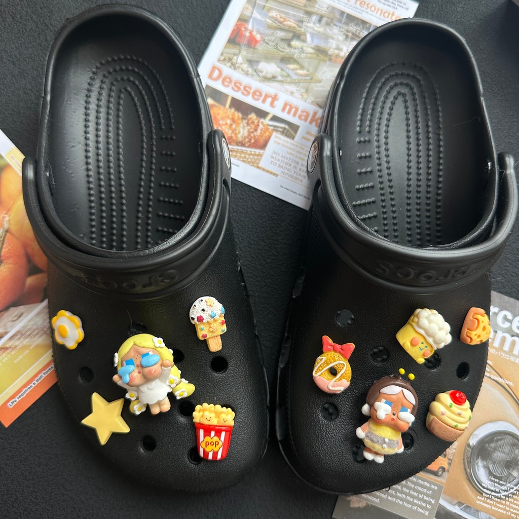 Pop Mart Phụ Kiện Khóa Giày Hoa Có Thể Tháo Rời, Phụ Kiện Trang Trí Giày Lỗ Tương Thích Crocs, Zhibixing