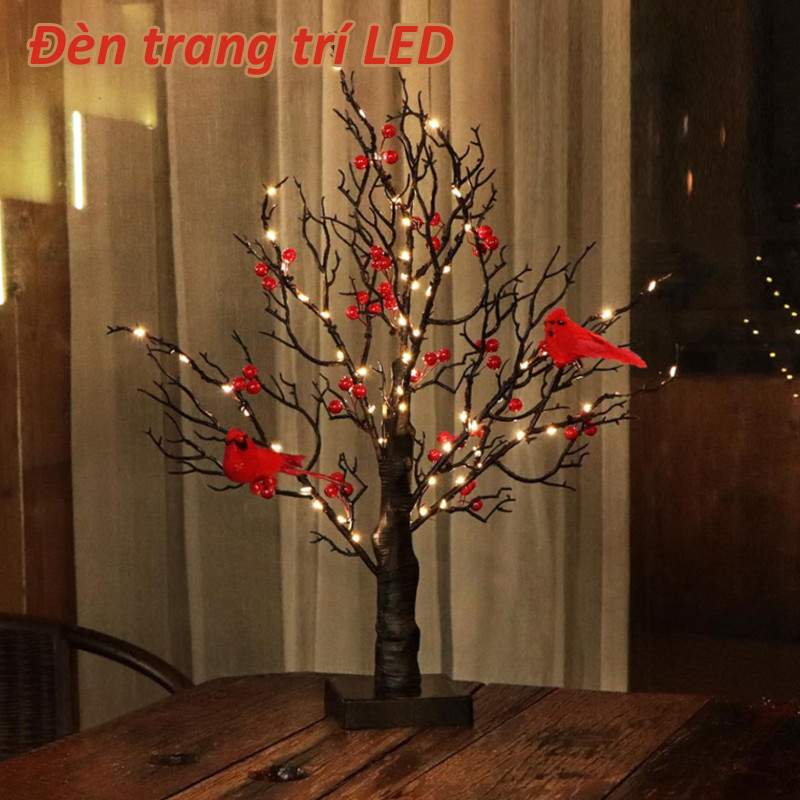 Đèn trang trí để bàn Đèn LED trang trí Hình dạng cây, Giáng sinh, Tết Nguyên Đán Decor Phòng