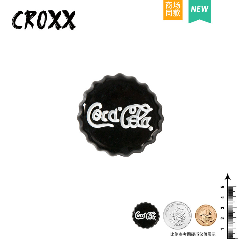 Phụ kiện hoa trang trí khóa lỗ giày cho crocs, có thể tháo rời, phong cách mờ đen, tương thích nhiều mẫu