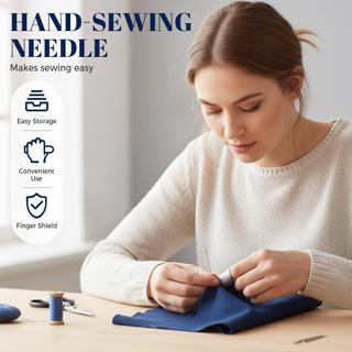 Bộ kim may bằng thép mắt lớn 2026 Bộ kim thép không gỉ nâng cấp để may tay 7 kích thước kim thêu da có ren để sửa chữa Quilting kim loại hợp kim đa năng di động an toàn đơn giản chắc chắn