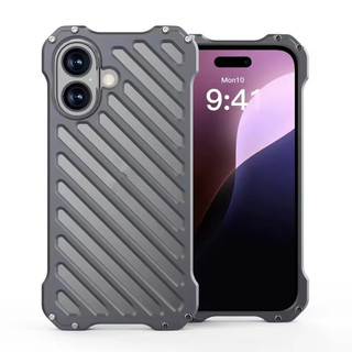 [JLK] Vỏ hợp kim nhôm nhẹ cho iPhone 17 Air 16 15 14 Plus 13 12 Pro Max Vỏ cứng mờ cản rỗng