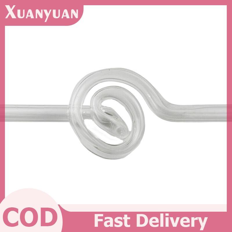XUAN Sáng Tạo Chịu Nhiệt Trong Suốt Trà Sữa Nước Có Thể Tái Sử Dụng Thủy Tinh Xoắn Ống Hút Thân Dài Sip VN