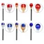 GAVESTO Công Chúa Hoàng Tử mía, Hiệu Suất Đỏ / Xanh Vua Nữ Hoàng Scepter, Trang Phục Halloween Bền Đẹp Đạo Cụ Cosplay Tay Nhựa Cây Đũa Phép Gril
