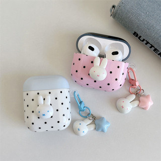 Miffy cho AirPods 1 / 2 3 Pro Pro2 pro3 Airpod4 Bộ tai nghe Vỏ bảo vệ Bluetooth không dây Vỏ bảo vệ tai nghe dòng AirPods