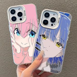 Ốp Điện Thoại Cho Iphone 17 16 15 14 13 Pro Max 16e 12 11 Pro 17 Air Case Cover Anime Bocchi the Rock Gotō Hitori Yamada Ryō Áo Giáp Chống Sốc Dễ Thương Laser IMD Hoạt Hình