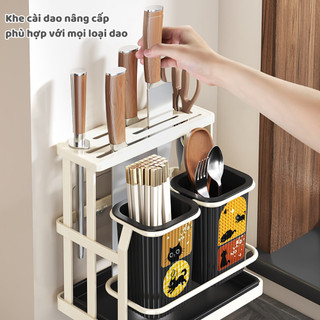 Kệ Đựng Dao Đũa Muỗng Nhà Bếp Đa Năng, Giá Cài Dao Đũa Chất Liệu Thép Cacbon Chống Gỉ Tiện Dụng