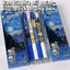 PlumHOUSE 4 Cái / hộp Hợp Thời Trang Van Gogh Tranh Sơn Dầu Báo Chí Bút Gel Mực Đen 0.5 Mm Bút Bi Văn Phòng Phẩm Bút Khô Nhanh Cho Sinh Viên VN