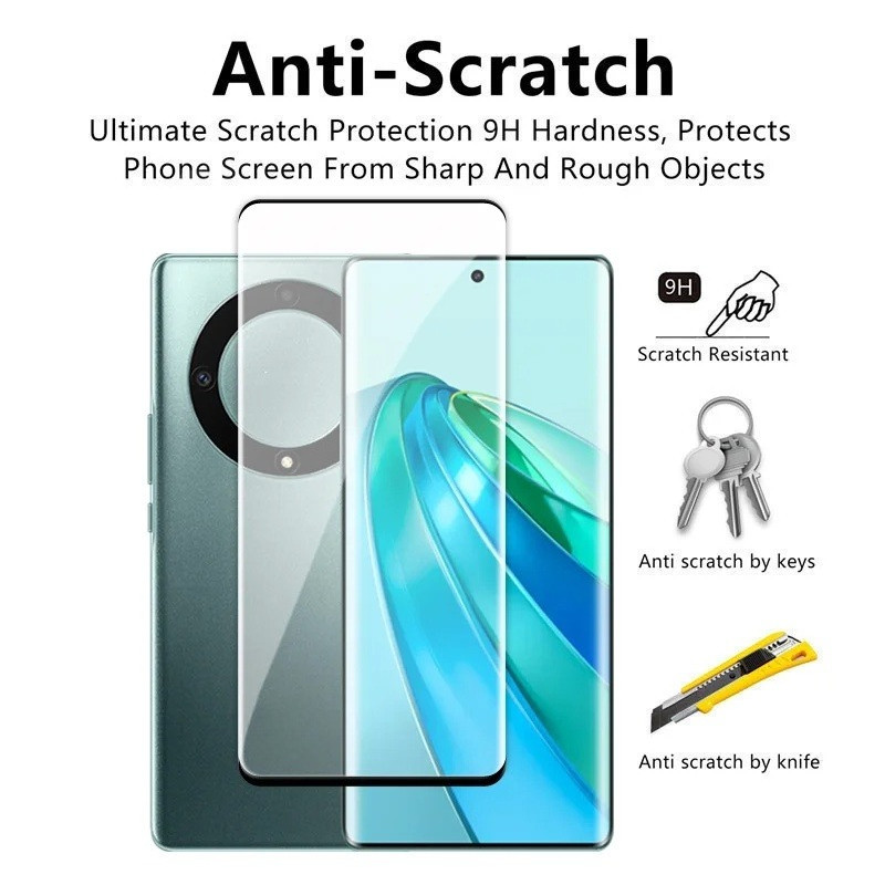 Full Cover Bảo Vệ Màn Hình Điện Thoại Cho Honor X9D X9C Smart X9B X9A X8C X8B X8A X7D X7C X7B X7A X6C X6B X6A X6 X6S Plus 5G 4G Kính Cường Lực Bảo Vệ Màn Hình