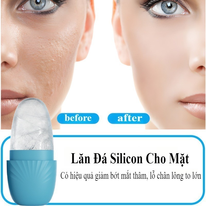 Lăn Đá Massage Mặt Silicon, Giúp Nâng Cơ - Giảm Sưng, Làm Mát Da, Dụng Cụ Chăm Sóc Da Tái Sử Dụng Hiệu Quả