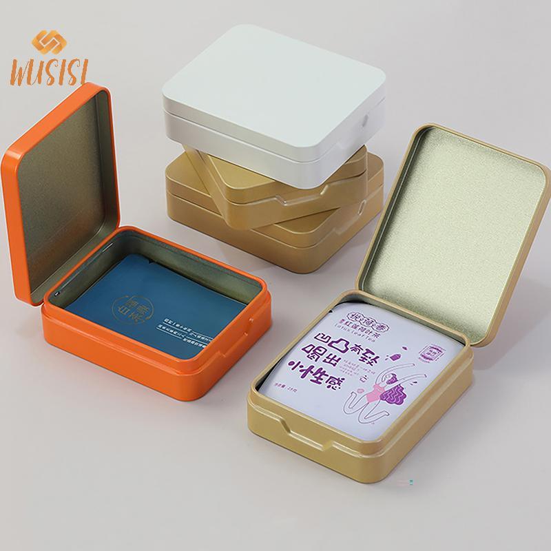 [WUSISI] Hộp lưu trữ thiếc mới Hộp lưu trữ kim loại nhỏ Chìa khóa trang sức Hộp tiền xu Hộp đựng kẹo cưới Hộp đựng thiếc Hộp sắp xếp MỚI
