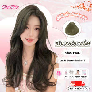 Thuốc nhuộm tóc, thuốc nhuộm tóc Rêu Khói Trầm, tặng kèm oxy trợ dưỡng và bao tay | Trunghair