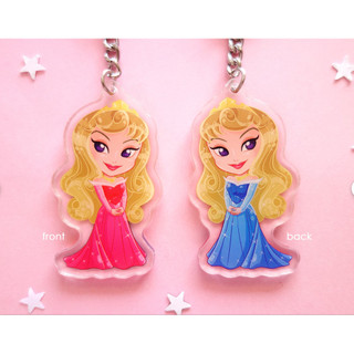 Móc khoá Keychains Disney Princesses Acrylic Charms Cute Gifts Heroines Ariel Rapunzel Belle Cinderella Snow White Anna