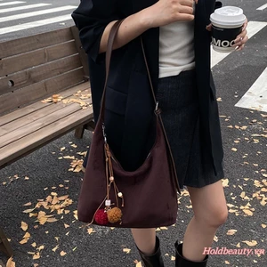 Túi Tote nguyên khối cổ điển dành cho nữ Ví đeo vai lớn thông thường có dây kéo cho du lịch văn phòng hàng ngày