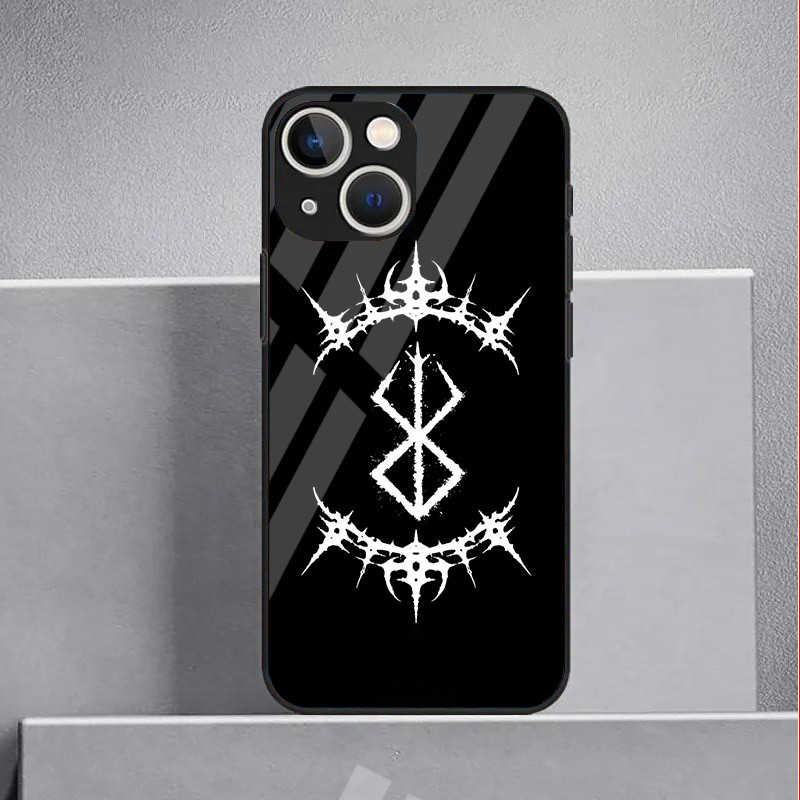 Berserk Guts 13 Vỏ Điện Thoại Kính Cho IPhone 16 15 14 13 12 11 Pro XR XS Max Plus Mini X XR 8 7 6s SE2 / 3
