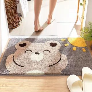Hoạt Hình Dễ Thương Anime Giả Cashmere Thấm Hút Sàn Thảm Hộ Gia Đình Phòng Tắm Cửa Chống Trơn Trượt Chân Thảm Lối Vào Hộ Gia Đình Cửa Chống Bụi Bẩn