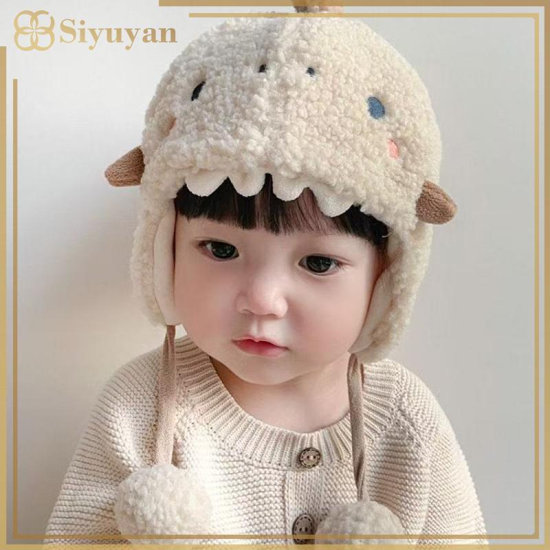 Siyuyan Cừu Lông Cừu Mũ Bảo Vệ Tai Bé Dễ Thương Trẻ Em Bịt Tai Trẻ Sơ Sinh Mùa Đông Ấm Mũ Bonnet Hoạt Hình Sang Trọng Beanies VN