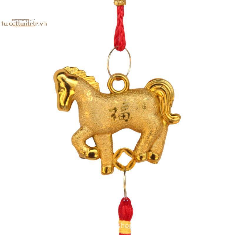 TRTR 6 Chiếc Trung Quốc Năm Mới Đèn Lồng Mặt Dây Chuyền Trang Trí May Mắn 2026 Năm Ngựa Treo Tường Xe Trang Trí Tân Gia Quà Tặng VN