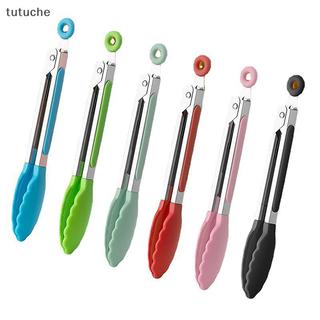 Tutu 1Pc 7inch Thép Không Gỉ Kẹp Thực Phẩm BBQ Nướng Bít Tết Kẹp Thực Phẩm Chống Trơn Trượt Tay Cầm Bánh Mì Tông Đảng Nhà Bếp Phụ Kiện Nấu Ăn VN