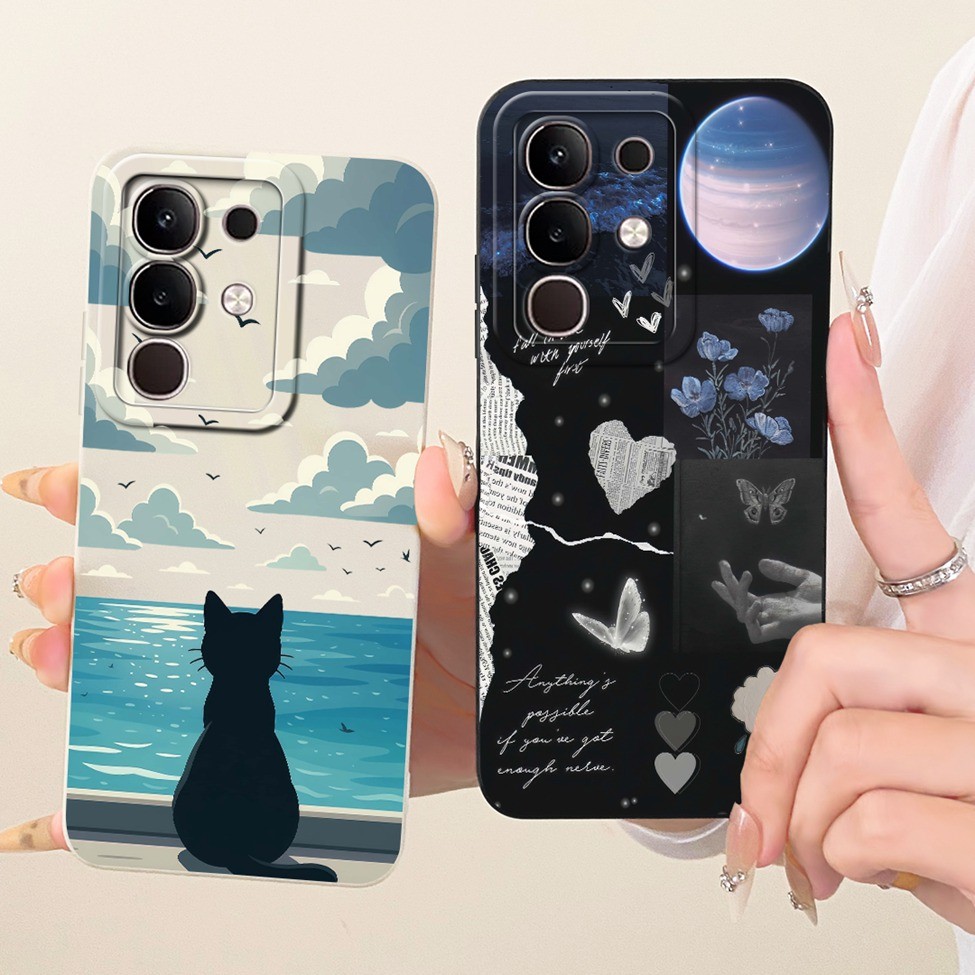 Ốp lưng Vivo iQOO Z10x V2445A Silicone Hoa thời trang sang trọng Kawaii Vỏ điện thoại sơn 2D dễ thương iQOO Z10x Vivo