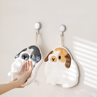 Khăn tay / Khăn thoáng khí khô nhanh Thấm hút / khăn tay lông cừu san hô treo mềm hoạt hình / khăn nhà bếp và phòng tắm