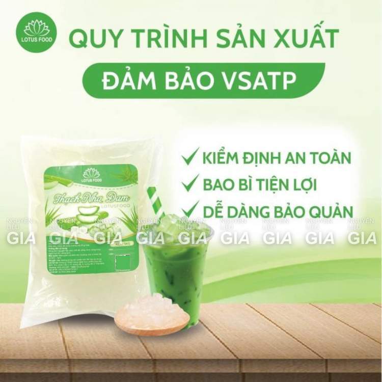 Thạch nha đam Lotus bịch 1kg - topping trà, trà sữa