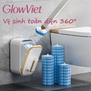 Bộ Chổi Vệ Sinh Toilet Thông Minh - Xoay 360°, Thay Đầu Dễ Dàng, Khử Mùi & Diệt Khuẩn Hiệu Quả