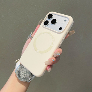 Thích Hợp Cho 17proMax Ốp Điện Thoại Silicon Lỏng Bên Trong Từ Tính iPhone16 Da Cảm Thấy Chống Sốc 15 Vỏ Bảo Vệ Hàng Spot