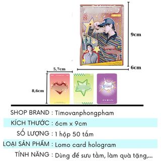 Card Kpop Idol Lomo Bo Góc Hologram Hộp 50-55 Tấm Phong Cách Fanmade Timo QT123