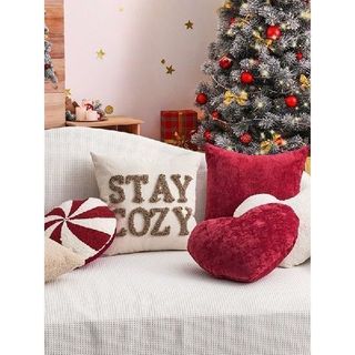 ✅ Gối Sofa ✅ Gối giáng sinh Bông tuyết kẹo thêu Trong kho đồ trang trí giáng sinh Phong cách mới ✯Bắc Âu Giáng Sinh Mới Gối Sáng Tạo Sofa Đệm Bông Tuyết Kẹo Thêu Gối Mới♀